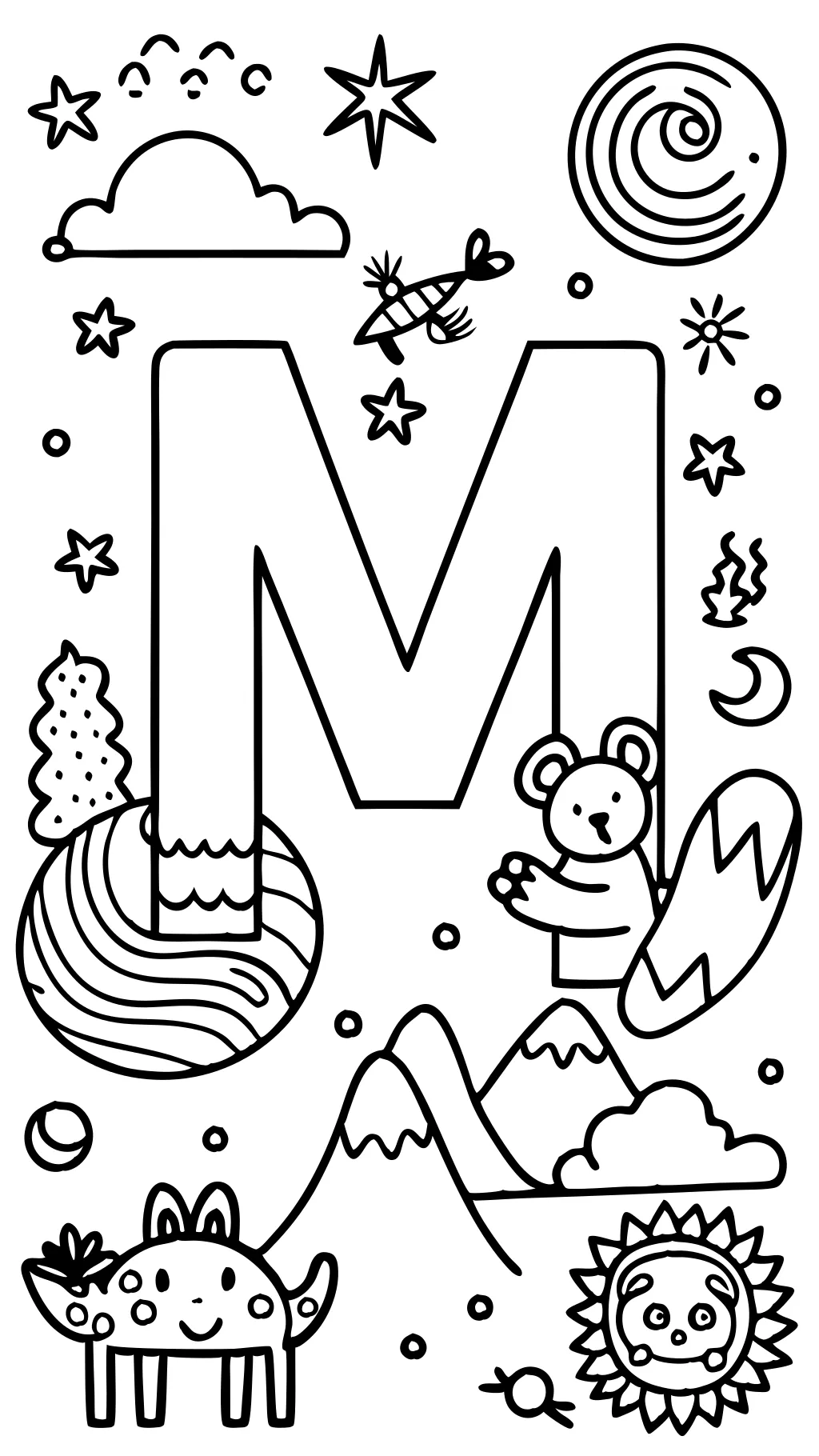 letter m coloring pages